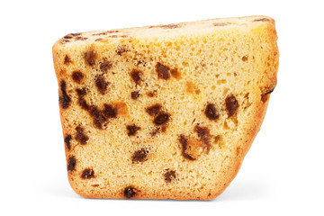 Fruit cake with raisins and candied fruit