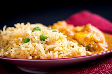 Handmade Indian curry chicken rice