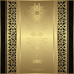 Vintage invitation on seamless background. Can be used as certificate or diploma