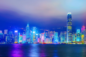 Fototapeta na wymiar View of Hong kong Island