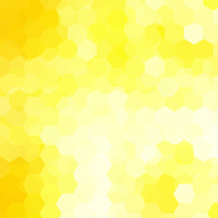 Abstract hexagons vector background. Yellow geometric vector illustration. Creative design template.