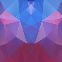 Abstract background consisting of blue, pink, purple triangles. Geometric design for business presentations or web template banner flyer. Vector illustration