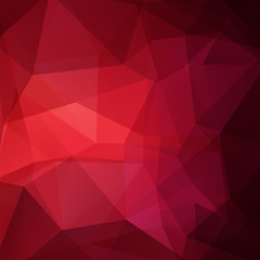 Abstract background consisting of red triangles. Geometric design for business presentations or web template banner flyer. Vector illustration