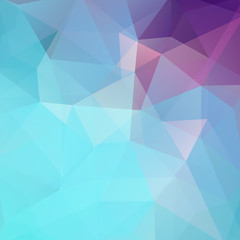 Abstract mosaic background. Triangle geometric background. Design elements. Vector illustration. Blue, purple colors.