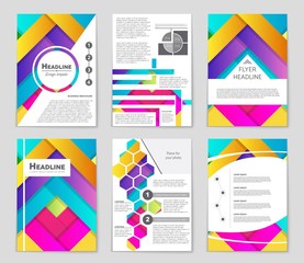Abstract vector layout background set. For art template design, list, front page, mockup brochure theme style, banner, idea, cover, booklet, print, flyer, book, blank, card, ad, sign, sheet,, a4