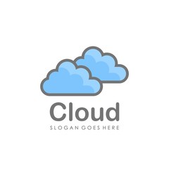 Cloud logo design vector