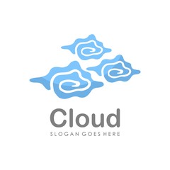 Cloud logo design vector