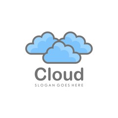 Cloud logo design vector