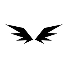 Wing silhouette design vector