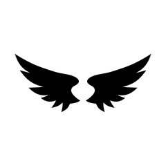 Wing silhouette design vector