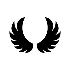 Wing silhouette design vector