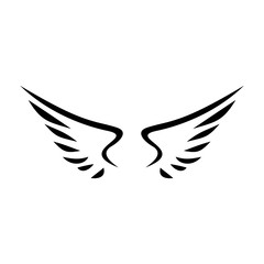 Obraz premium Wing silhouette design vector
