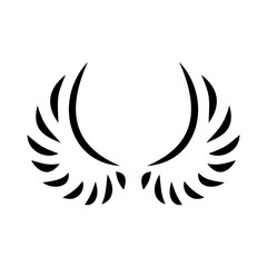 Wing silhouette design vector