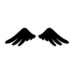 Wing silhouette design vector