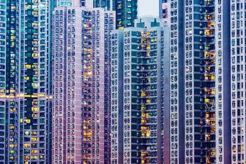 Fototapeta na wymiar High rise apartment buildings in Hong Kong