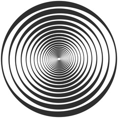 Waves on the water wave propagation in space concentric circle