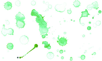 grüne Farbkleckse - Aquarell; Vektor freigestellt - 155462947