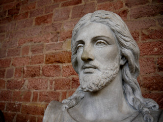 Jesus Christ bust. Statue of Jesus. The face of Jesus