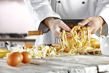 pasta in kitchen 