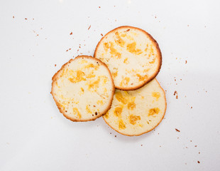 Lemon orange citrus sponge cake with crumbs