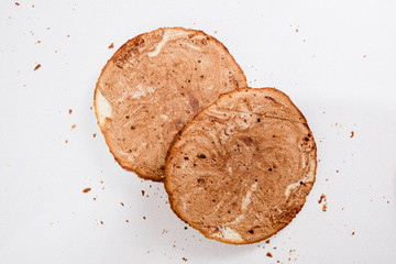 Chocolate sponge cake with crumbs