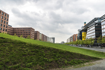 Fototapeta na wymiar Modern apartment buildings and offices in Berlin, Germany
