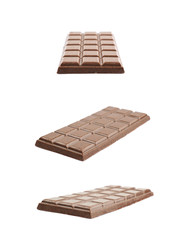 Single chocolate bar isolated