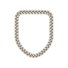 Braided frame in form of shield. Isolated on white background.