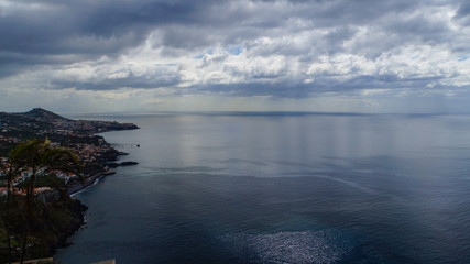 Madeira - Viewpoint at teleférico do rancho with view to the City of Funchal