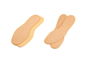 Pair of shoe insoles isolated