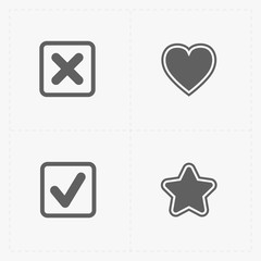 Modern flat social icons set on White 