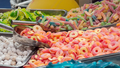 bonbons au marché