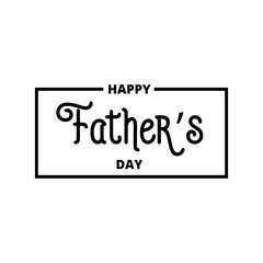 Fathers Day. Trendy typographic logo for Father's Day