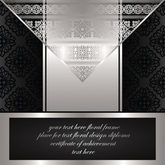 Vintage background with decorative borders on seamless background. Original style