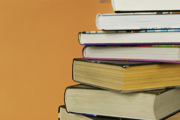 A stack of books on the table