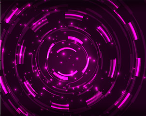 Obraz premium Neon circles abstract background
