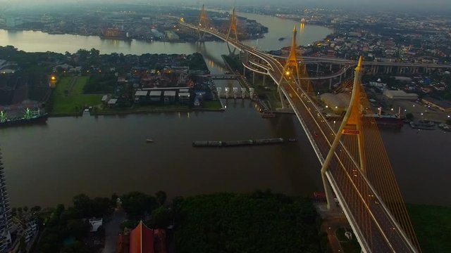 bhumipol bridge bangkok thailand