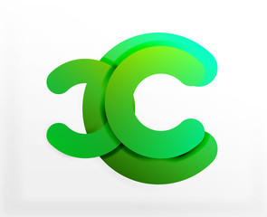 Circle geometric abstract background, colorful business or technology design for web