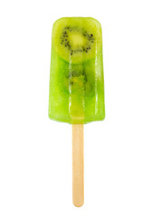 Homemade kiwi popsicle