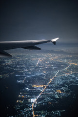 Fototapeta premium night view from the airplane