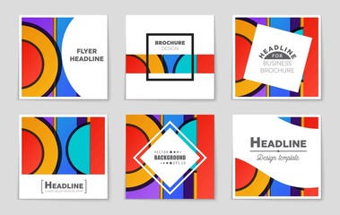 Abstract vector layout background set. For art template design, list, front page, mockup brochure theme style, banner, idea, cover, booklet, print, flyer, book, blank, card, ad, sign, sheet,, a4