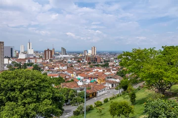 Foto op Plexiglas Aerial view of Cali city - Cali, Colombia © diegograndi