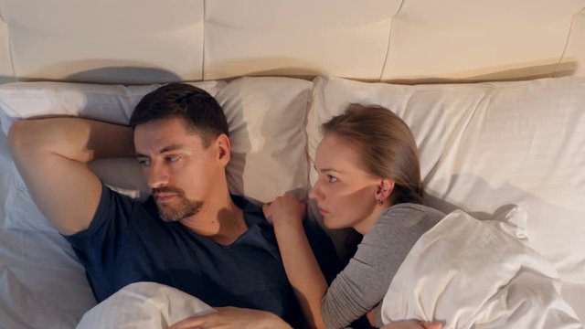 Problem in relations, family couple in crisis. Close-up. 4K.