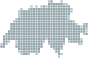 Fototapeta na wymiar Carte de la suisse pixel