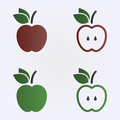Illustration of apples .Vector