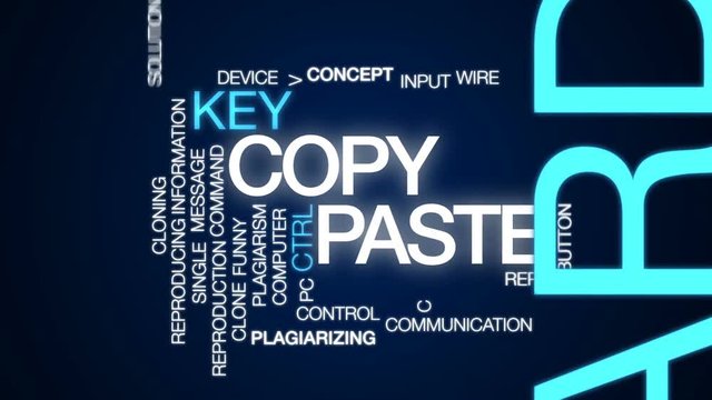 Copy paste animated word cloud, text design animation.