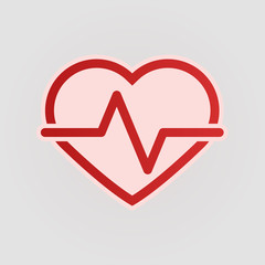 Heart cardiogram. Illustration symbolizing health and sport