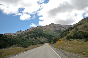 Naklejka premium Reserva nacional Cerro Castillo,Carretera Austral,Ruta Pto. Ibañez Coyaique,Sur de Chile,
