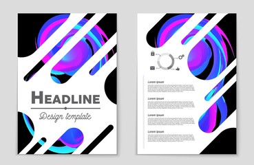 Fototapeta premium Abstract vector layout background set. For art template design, list, front page, mockup brochure theme style, banner, idea, cover, booklet, print, flyer, book, blank, card, ad, sign, sheet,, a4.
