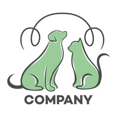 Cat and dog logo